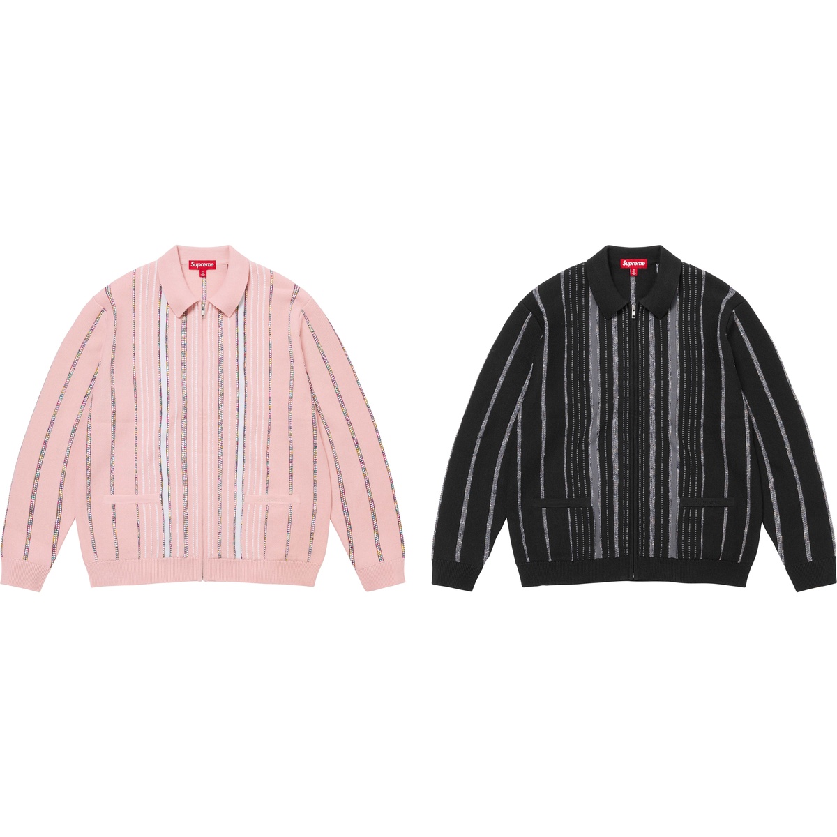 Speckle Stripe Zip Up Cardigan - SupremeCommunity