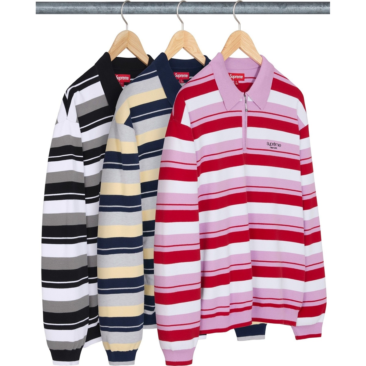 Stripe Zip L/S Polo - fall/winter 2024 - SupremeCommunity