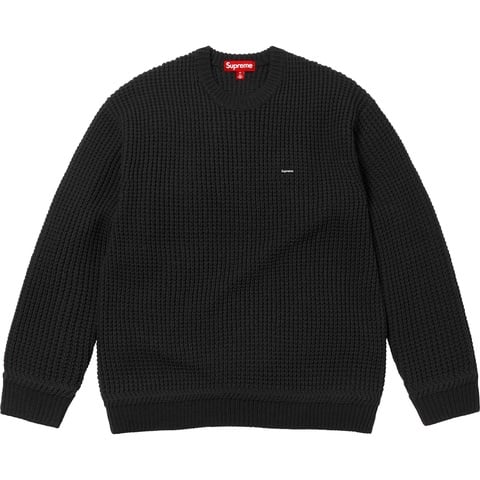 Supreme Waffle Small Box Sweater - Black