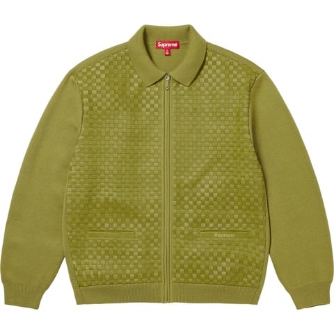 Woven Leather Zip Up Cardigan - fall/winter 2024 - Supreme