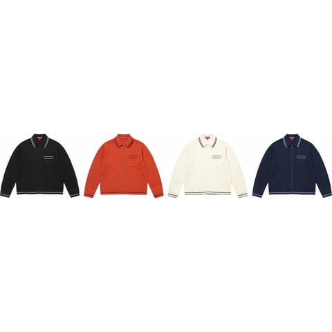 Supremeシュプリームzip up polo sweater white L シュプリーム SUPREME 24AW ZIP UP POLO SWEATER WHITE L ジップ