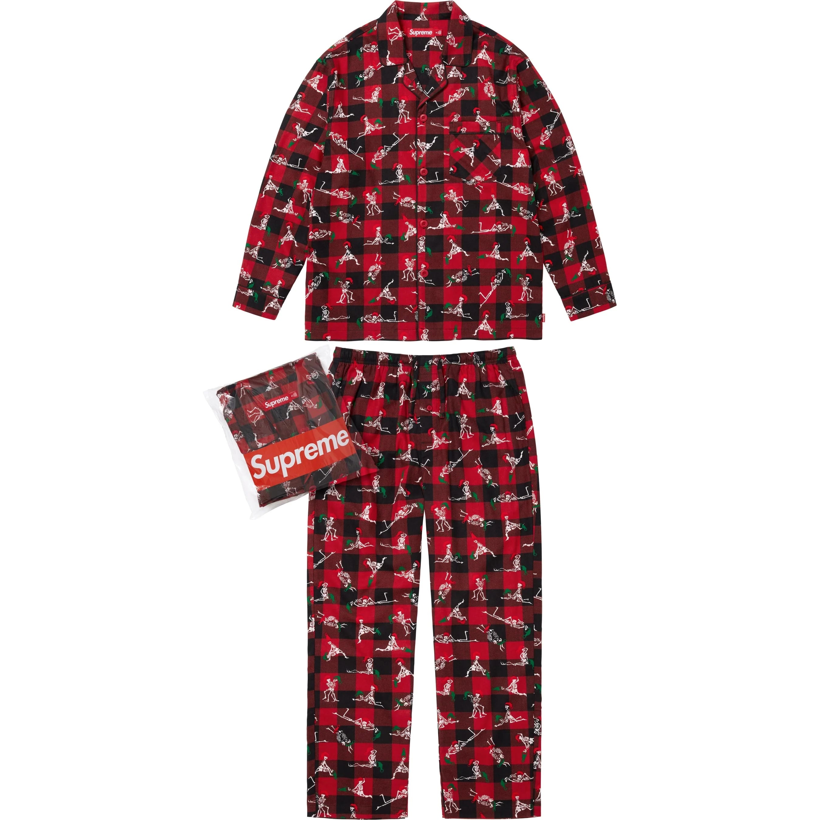 Supreme Holiday Pajama Set (FW25) - Plaid - $78