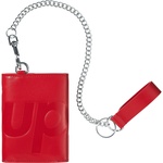 Supreme Leather Chain Wallet (FW25) - Red