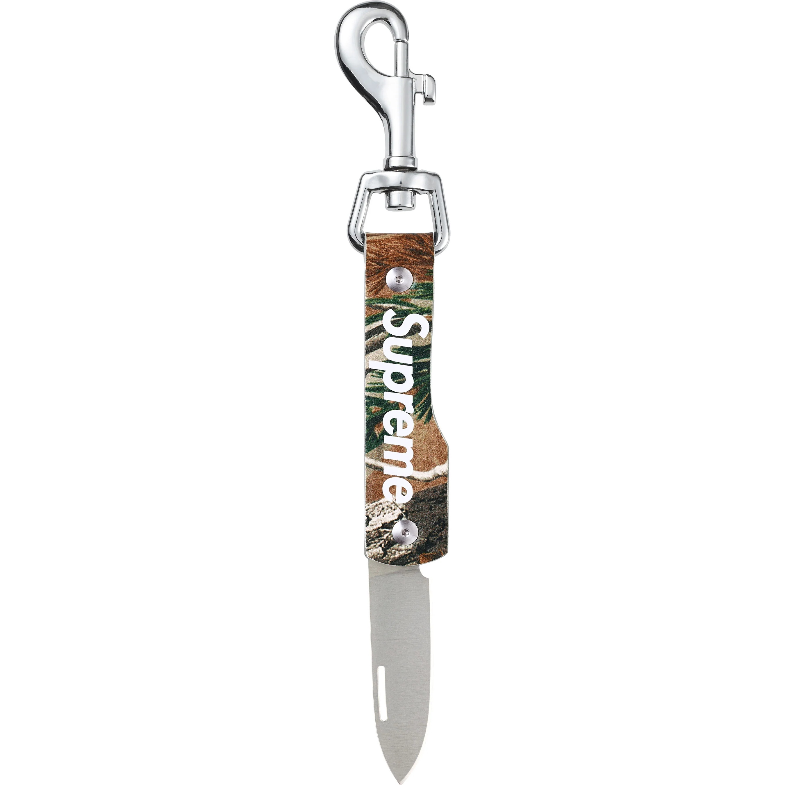 Supreme Leather Clip Knife (FW25) - Realtree® AP Camo - $138