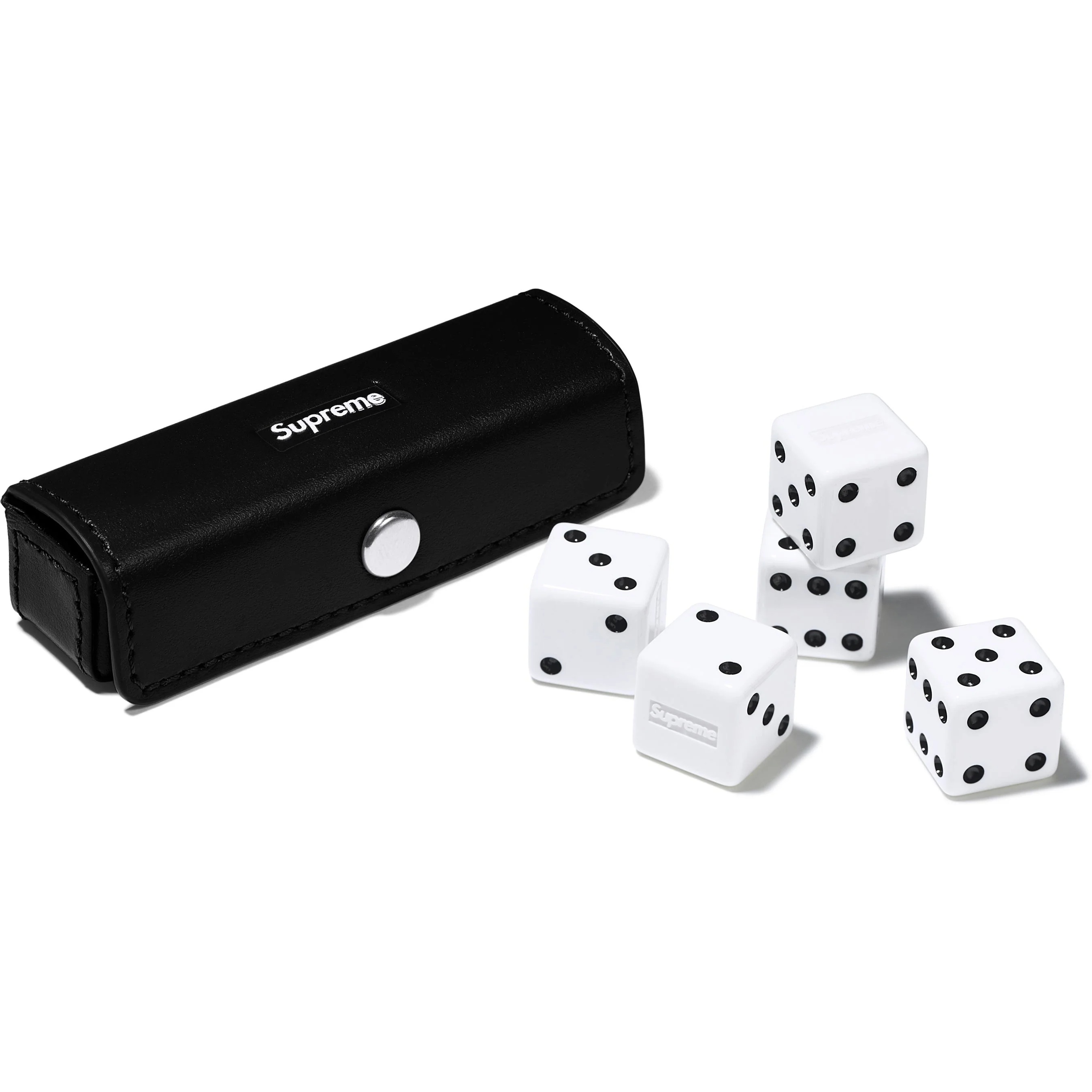 Supreme Leather Dice Set (FW25) - Black - $110