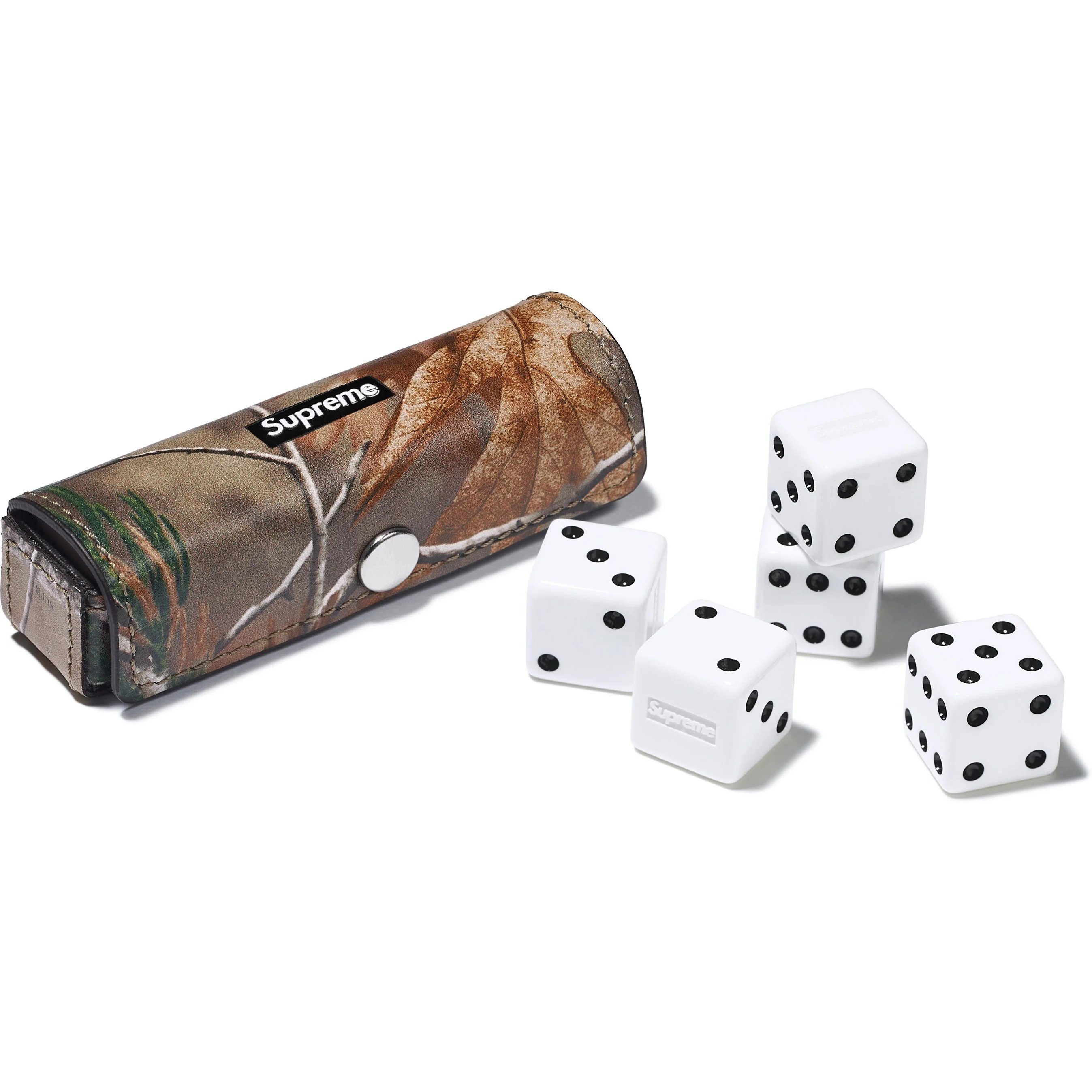Supreme Leather Dice Set (FW25) - Realtree® AP Camo - $110