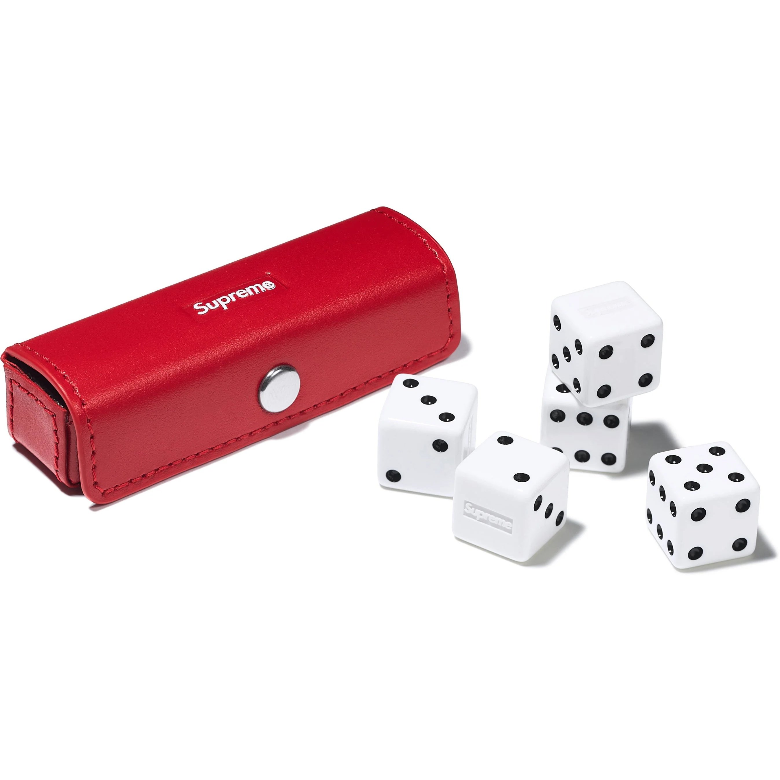 Supreme Leather Dice Set (FW25) - Red - $110