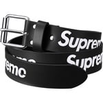 Supreme Repeat Leather Belt (FW25) - Black