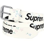 Supreme Repeat Leather Belt (FW25) - Floral