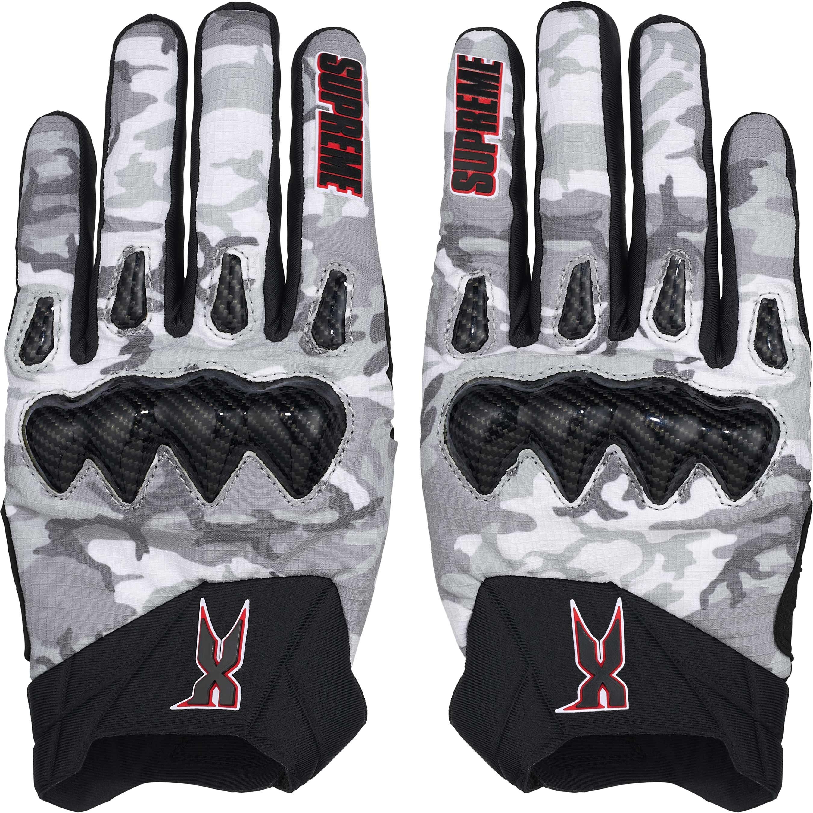 Supreme Supreme Fox Racing DMX Bomber Gloves (FW25) - Snow Camo - $118