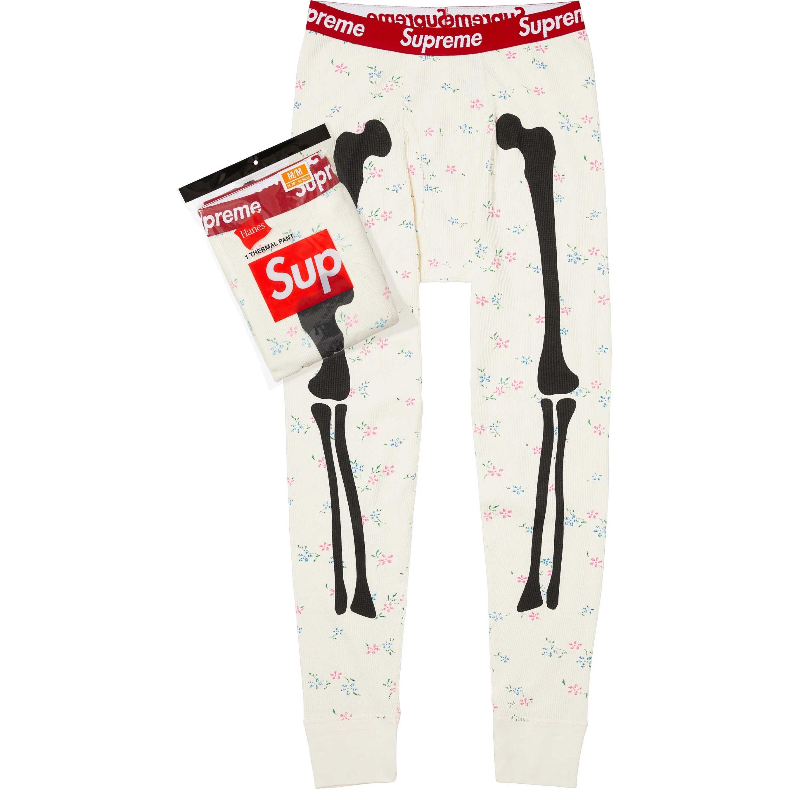 Supreme Supreme Hanes Bones Thermal Pant (1 Pack) (FW25) - Floral - $32