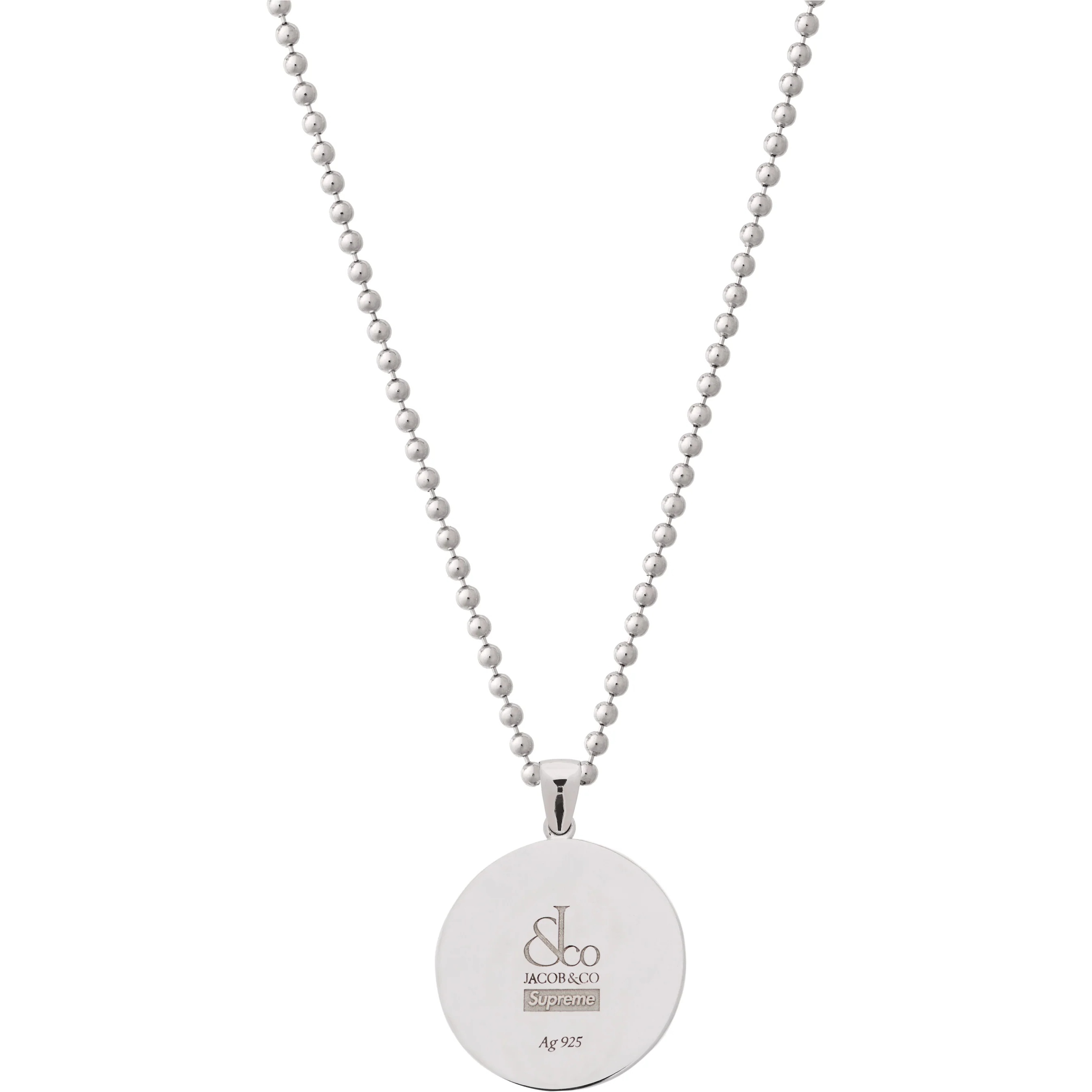 Supreme Supreme Jacob&Co Fuck Em Pendant (Silver) (FW25) - Sterling Silver - $898