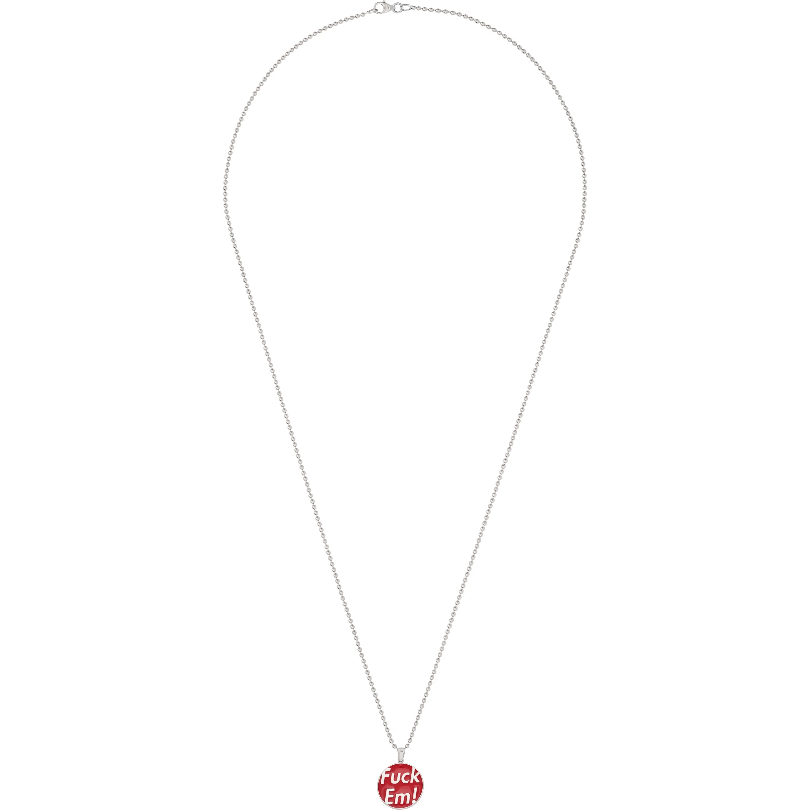 Supreme Supreme Jacob&Co Fuck Em Pendant (Silver) (FW25) - Sterling Silver - $898