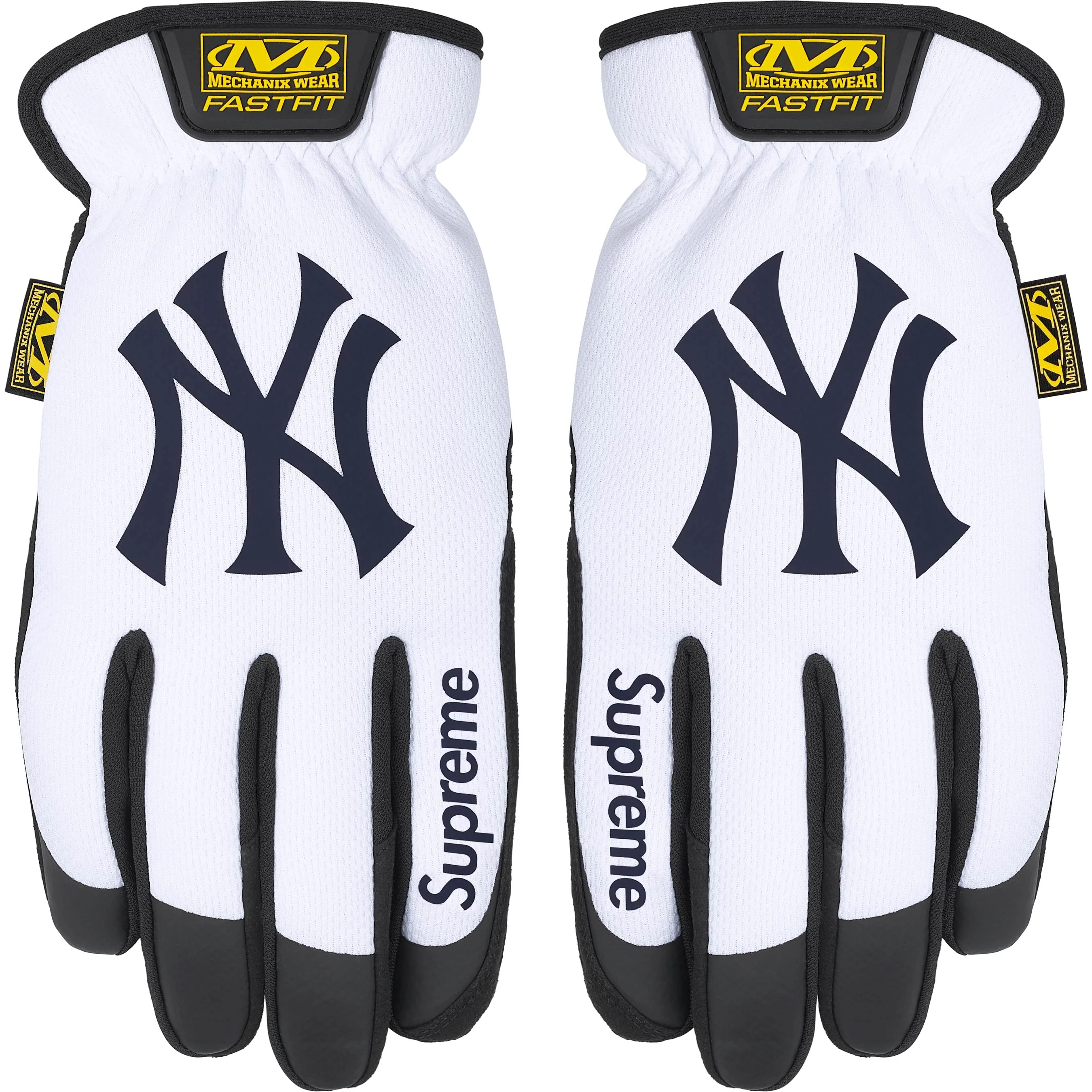 Supreme Supreme Mechanix FastFit MLB Teams Gloves (FW25) - White - $88