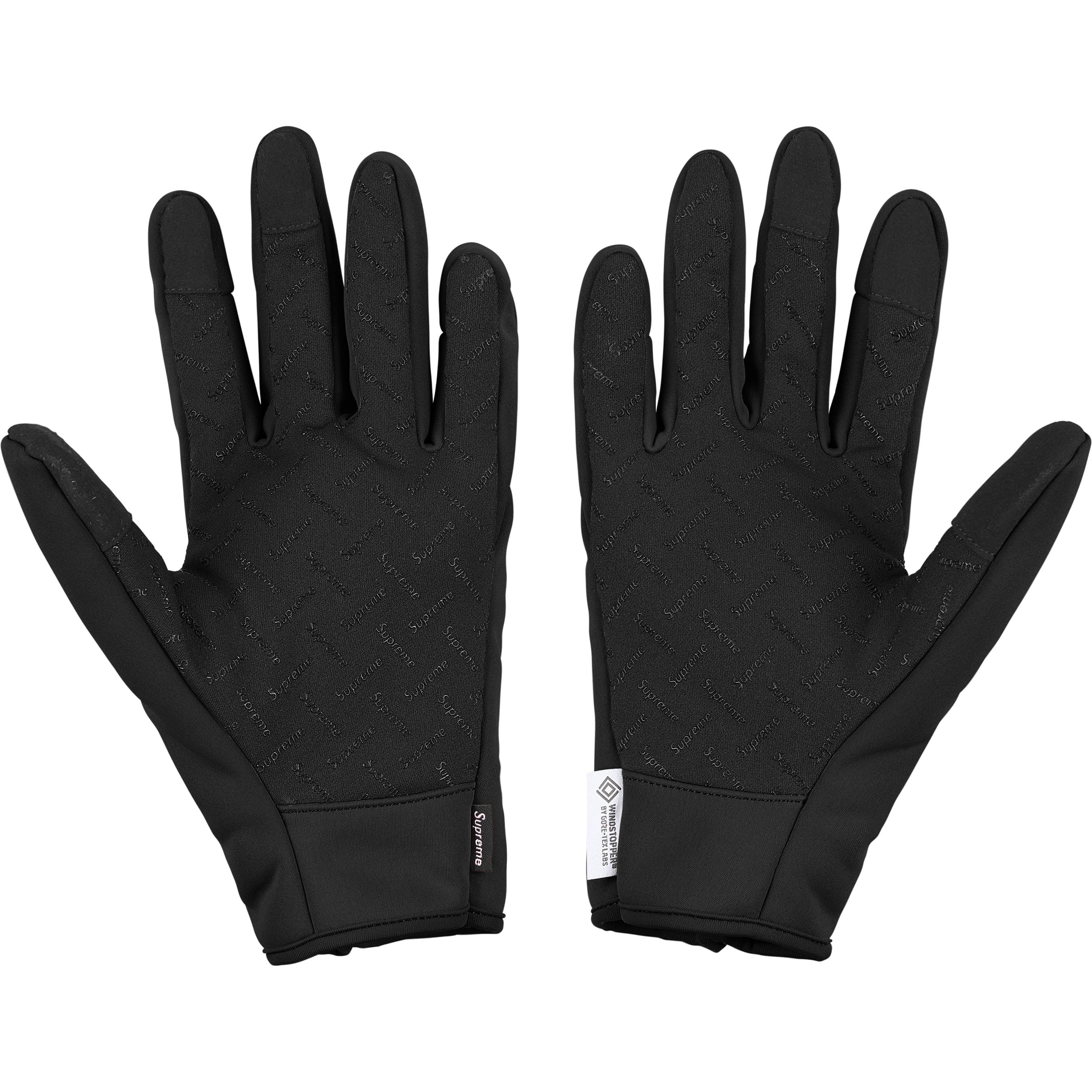 Supreme WINDSTOPPER Zip Gloves Black Ꮮ Supreme WINDSTOPPER Zip Gloves (FW25) - $68