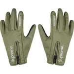 Supreme WINDSTOPPER Zip Gloves (FW25) - Olive