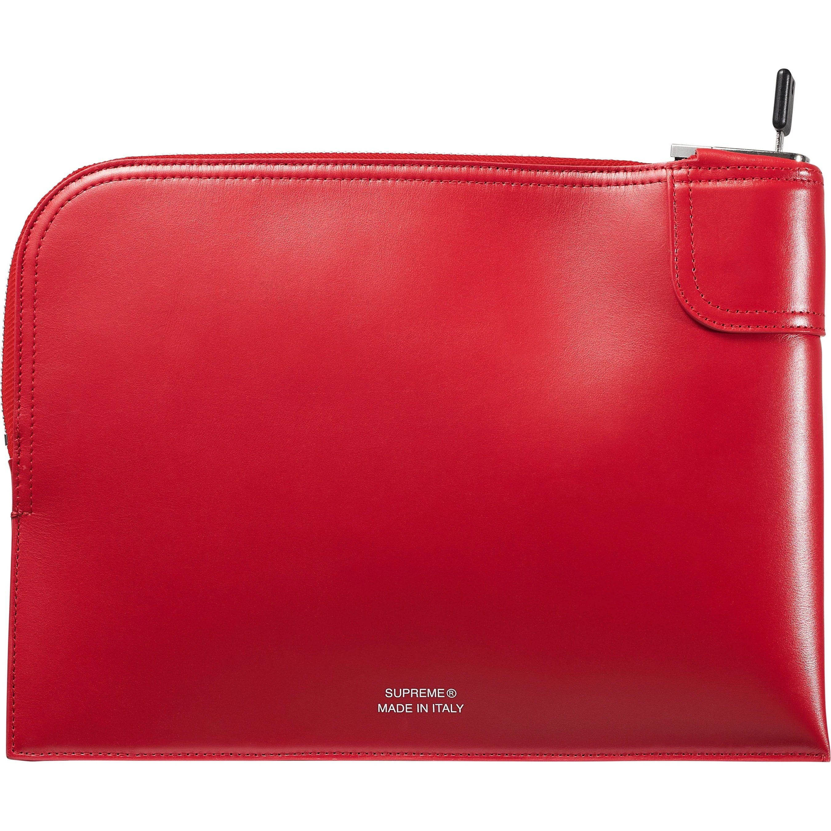 Supreme Leather Money Bag (FW25) - Red - $368