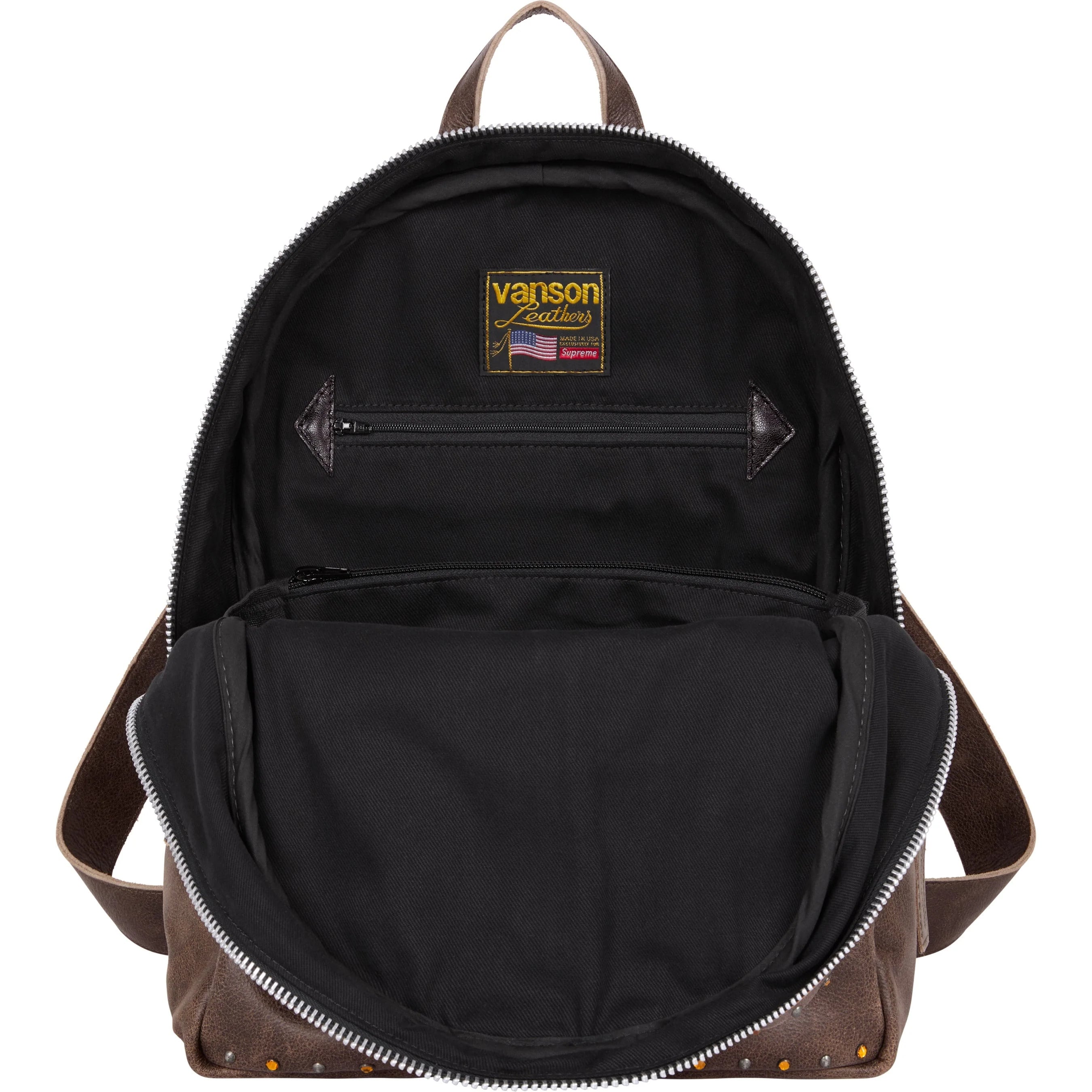 Supreme Supreme Vanson Leathers b.b. Simon Backpack (FW25) - Brown - $1398