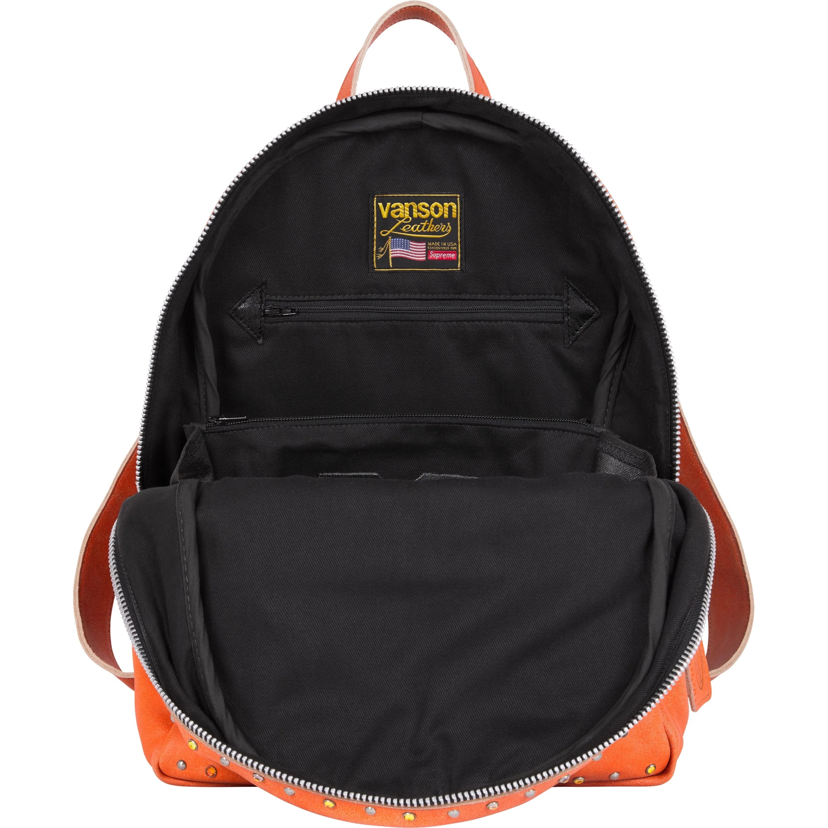 Supreme Supreme Vanson Leathers b.b. Simon Backpack (FW25) - Orange - $1398