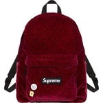 Supreme Velvet Backpack (FW25) - Red Leopard