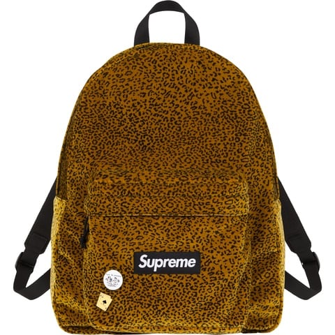 Supreme Velvet Backpack - Tan Leopard