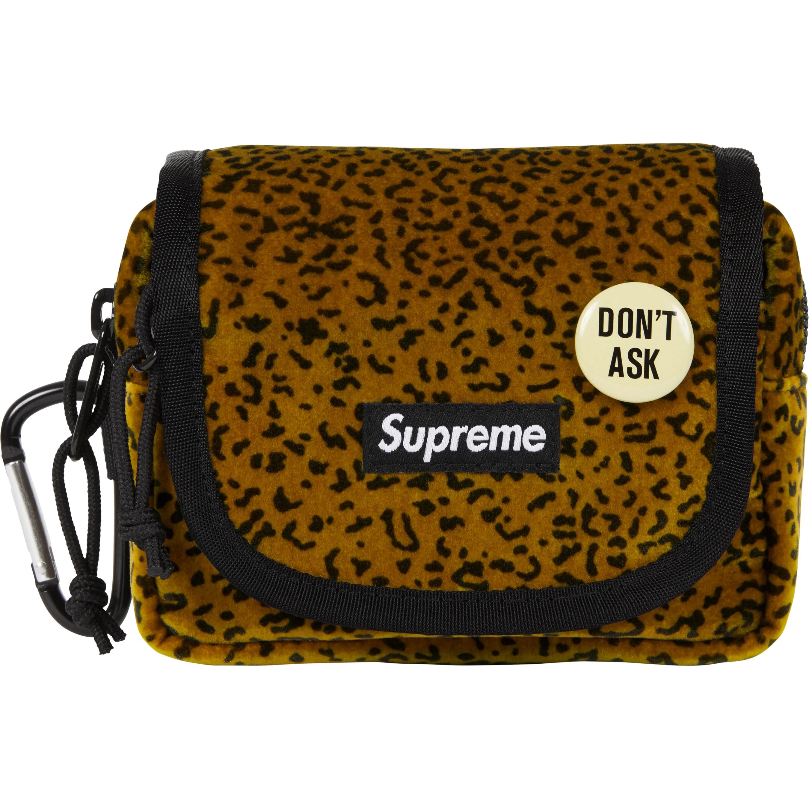 Supreme Velvet Mini Pouch (FW25) - Tan Leopard - $36