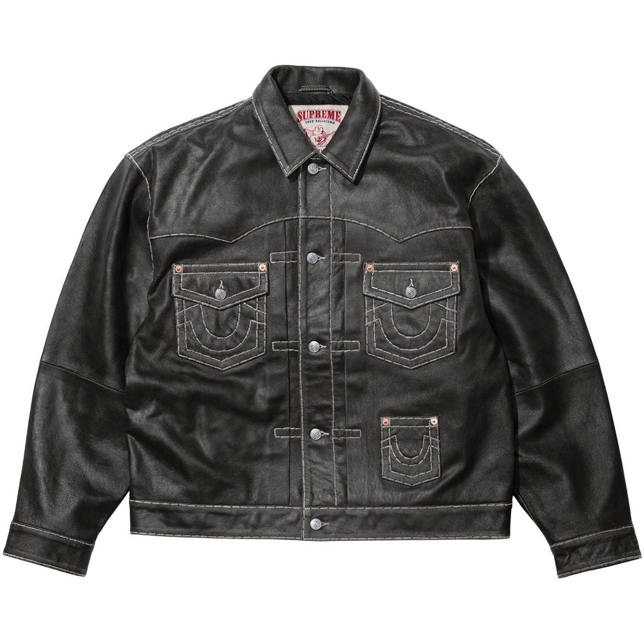 Supreme Supreme True Religion Leather Trucker Jacket (FW25) - $698