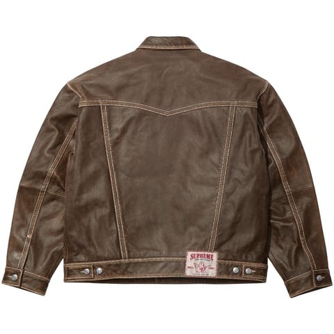 Supreme®/True Religion® Leather Trucker Jacket - Supreme