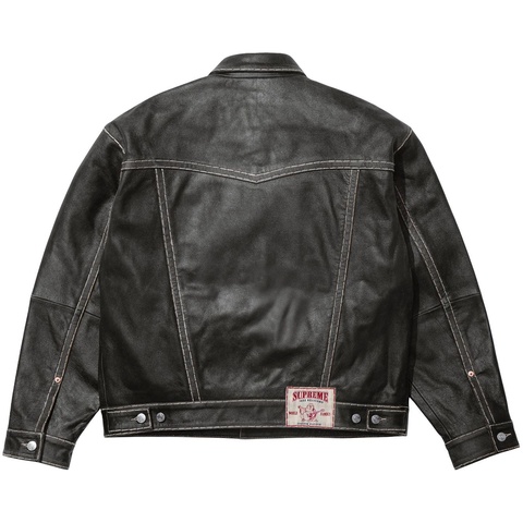 Supreme leather trucker jacket Lサイズ Supreme®/True Religion® Leather Trucker Jacket - Supreme
