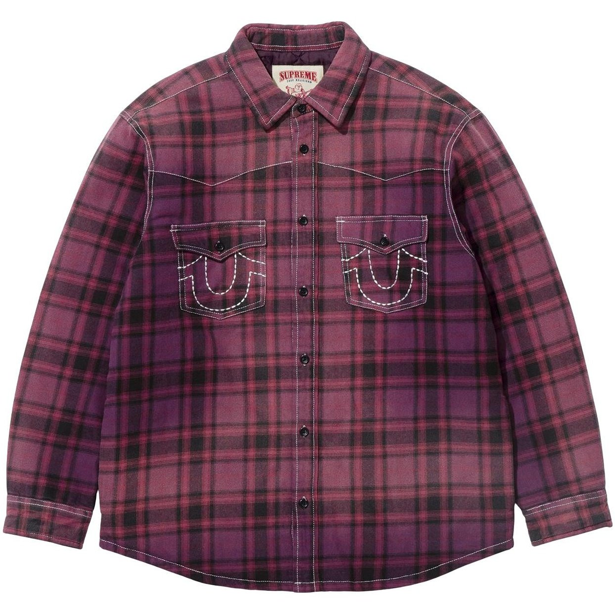 Supreme Supreme True Religion Quilted Lined Plaid Flannel Shirt (FW25) - $178