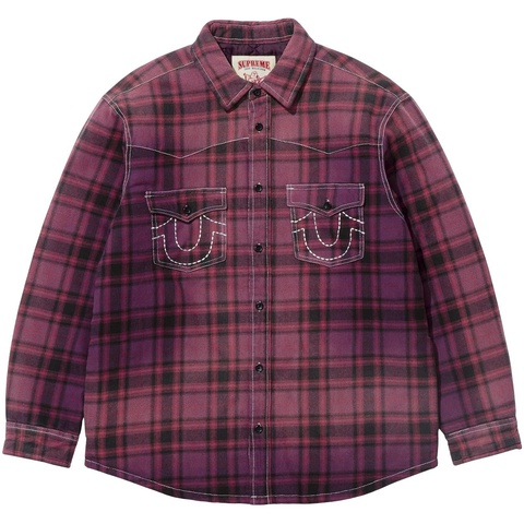 Supreme®/True Religion® Quilted Lined Plaid Flannel Shirt - Supreme