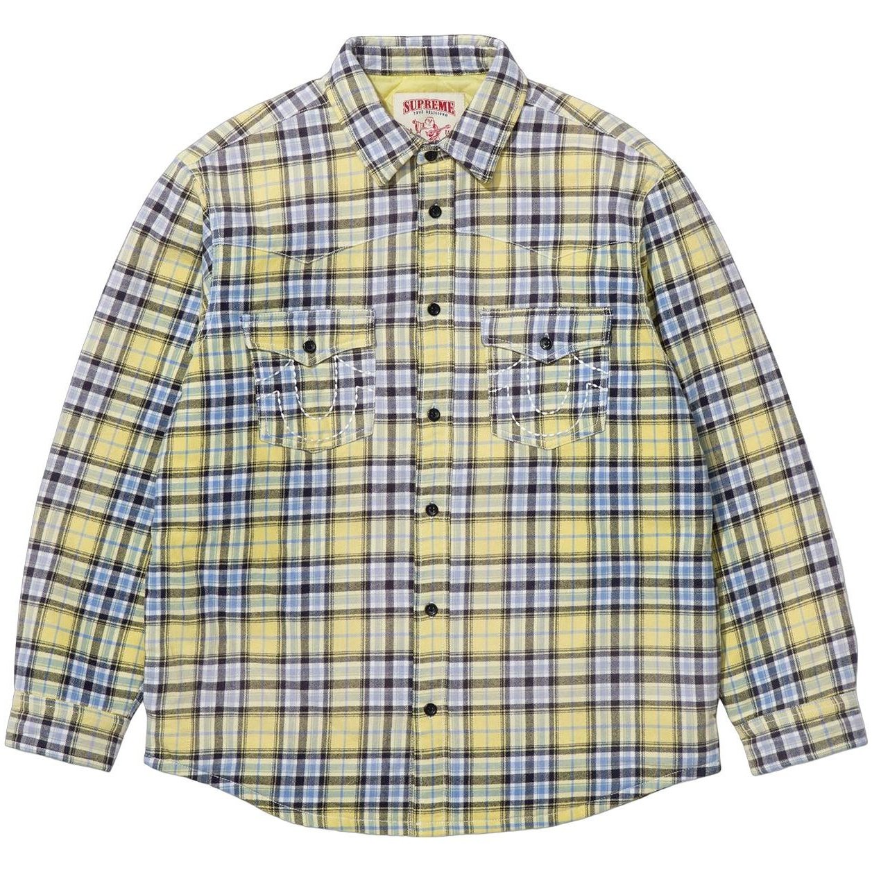 Supreme Supreme True Religion Quilted Lined Plaid Flannel Shirt (FW25) - $178
