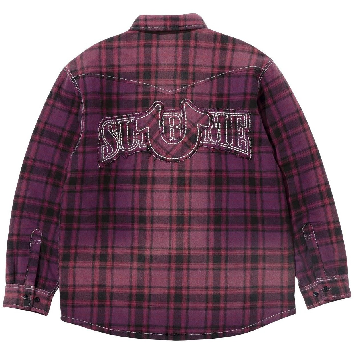 Supreme Supreme True Religion Quilted Lined Plaid Flannel Shirt (FW25) - $178