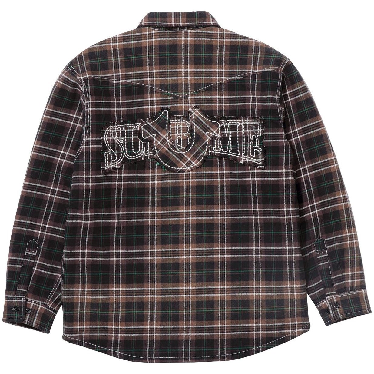 Supreme Supreme True Religion Quilted Lined Plaid Flannel Shirt for fall winter 25 season