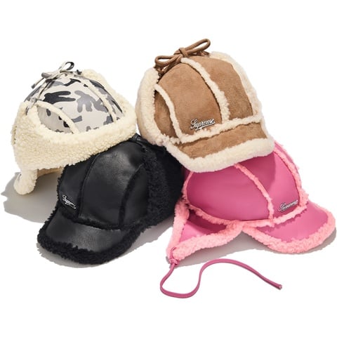 帽子 Supreme Felt Applique EarflapBeanieBrown Supreme Felt Applique Earflap Beanie Black - FW25 - US