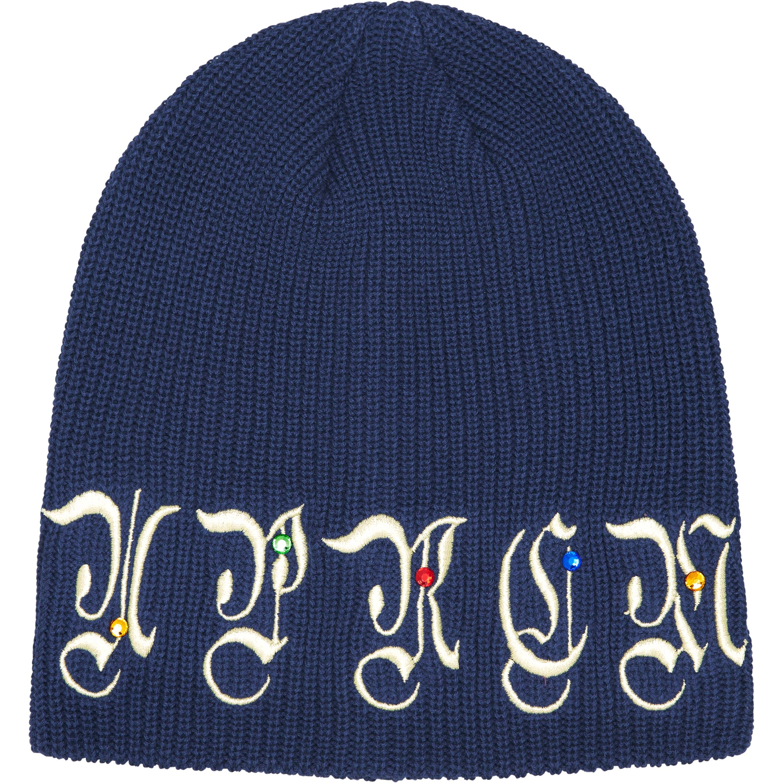 Supreme AOI Gems Beanie (FW25) - Dark Royal - $40