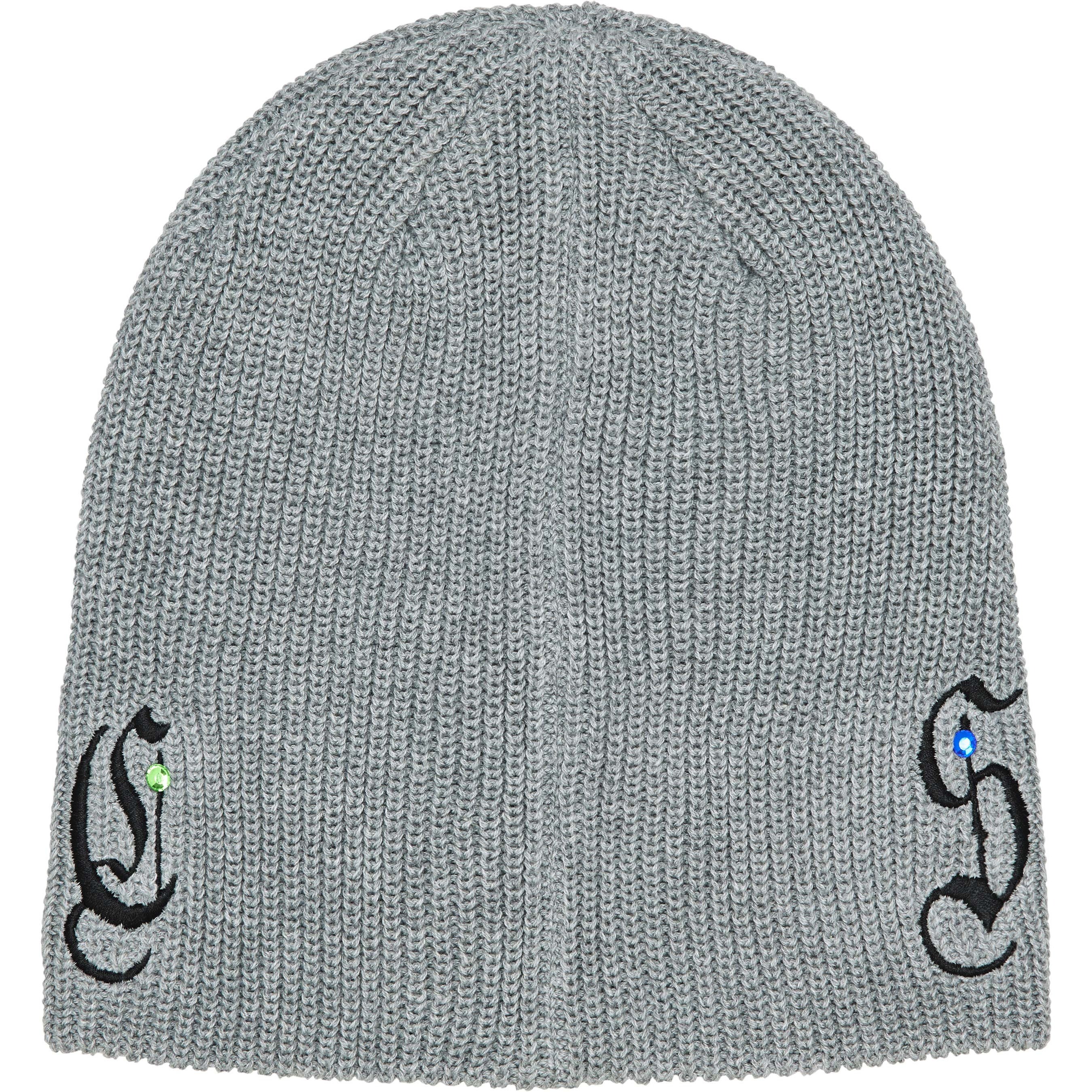 Supreme AOI Gems Beanie (FW25) - Heather Grey - $40