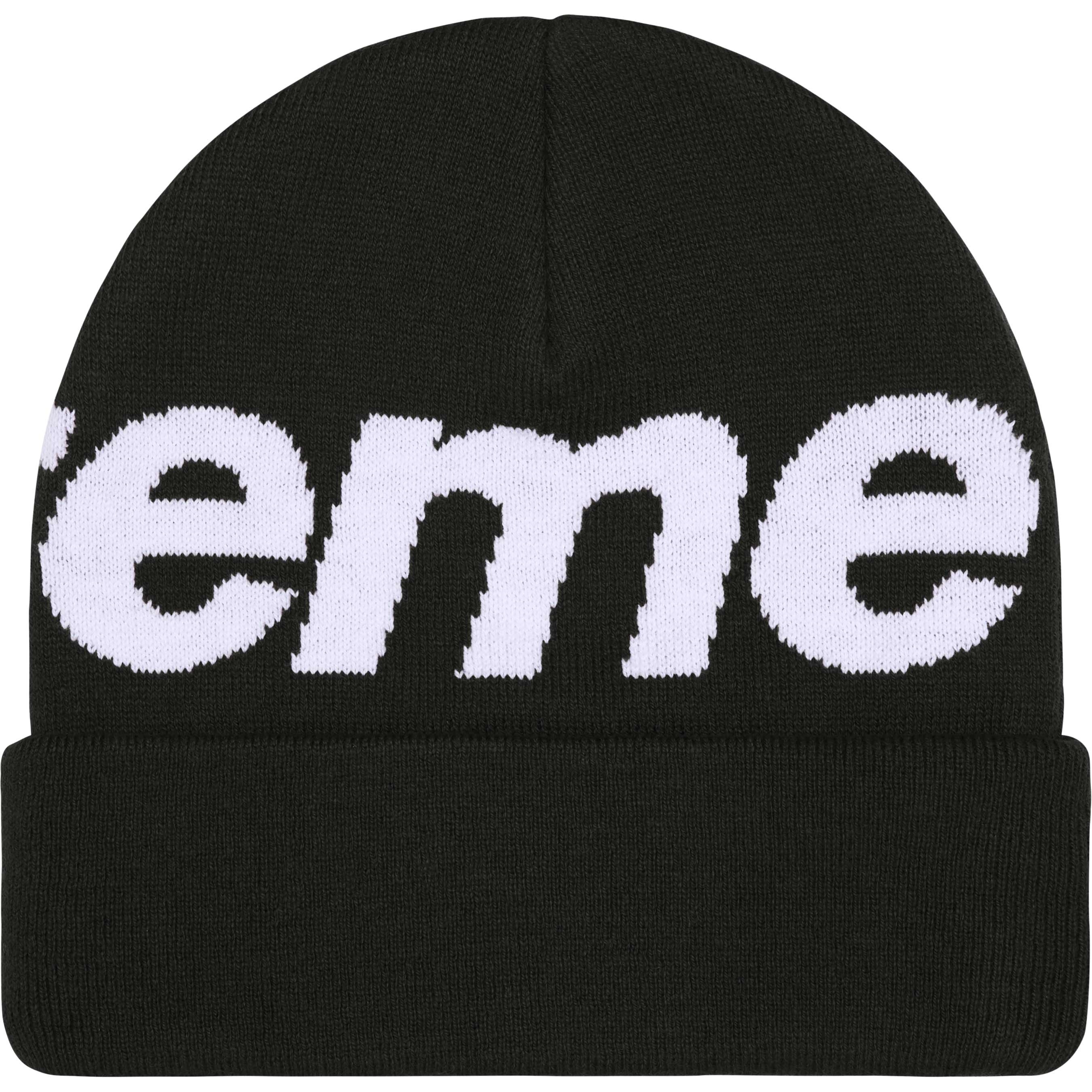 Supreme Big Logo Beanie (FW25) - Black - $44