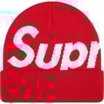 Supreme Big Logo Beanie (FW25) - Red