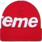 Supreme Big Logo Beanie (FW25) - Red