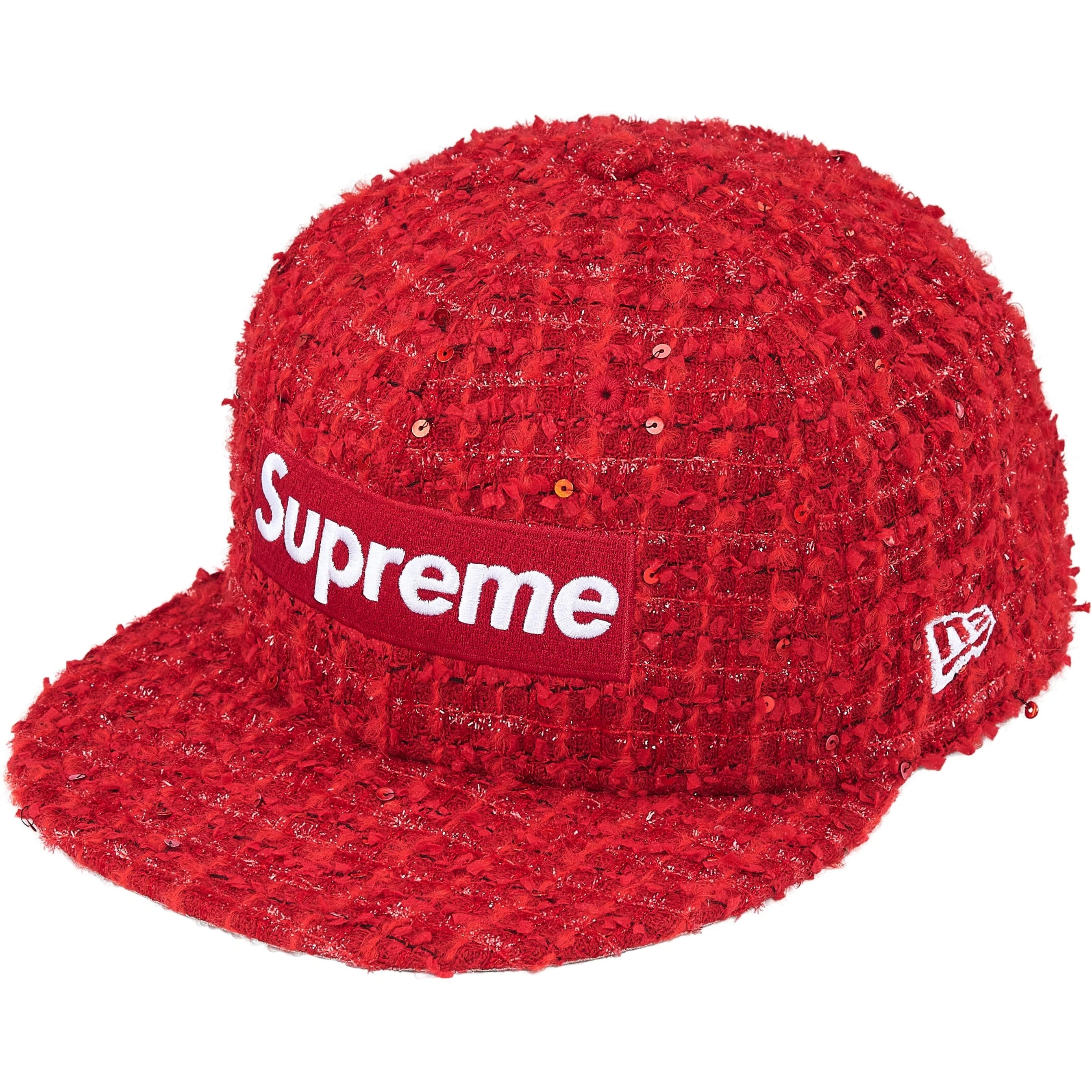 Supreme Bouclé Box Logo New Era (FW25) - Red - $68