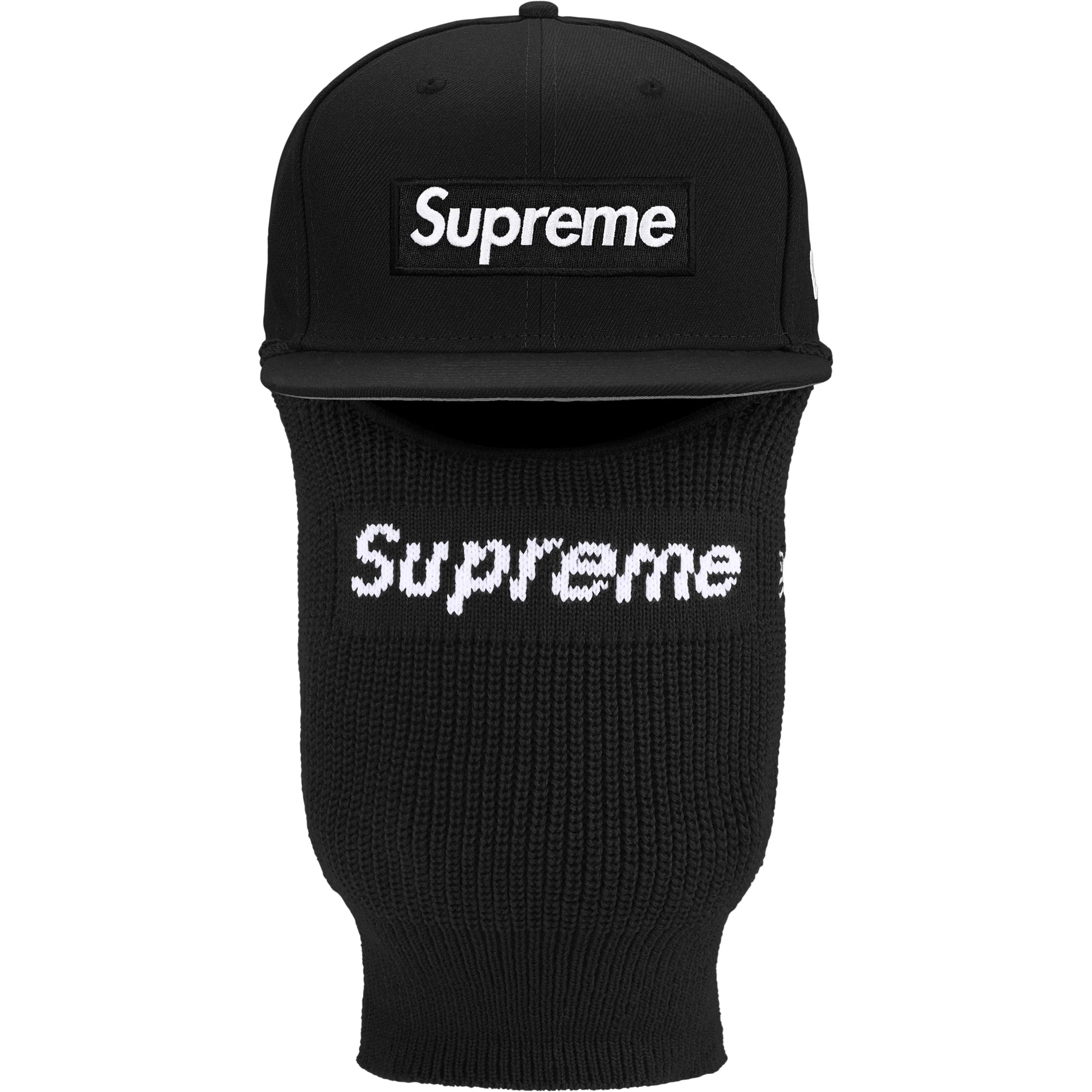 Supreme Box Logo New Era + Balaclava (FW25) - Black - $88