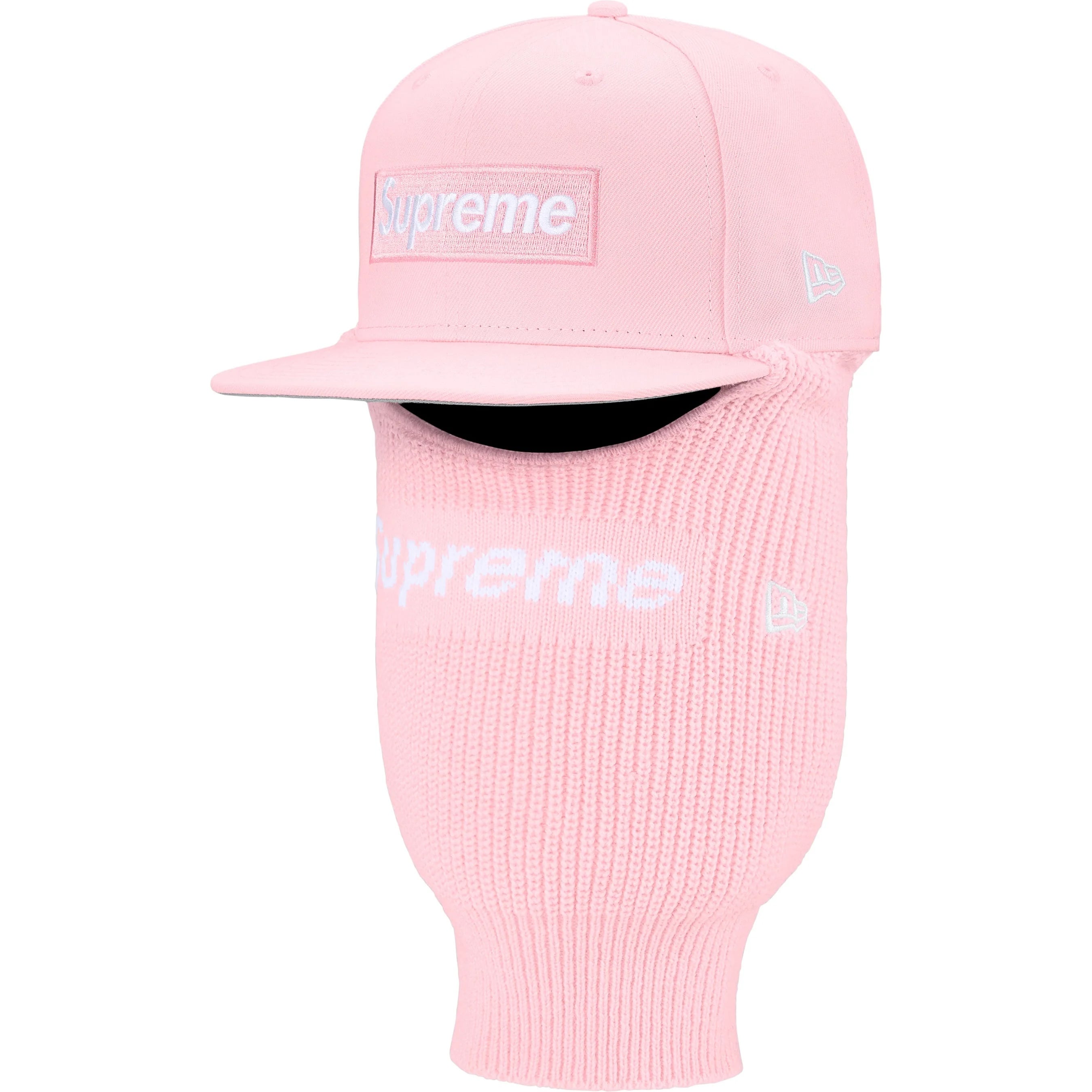 Supreme Box Logo New Era + Balaclava (FW25) - Light Pink - $88