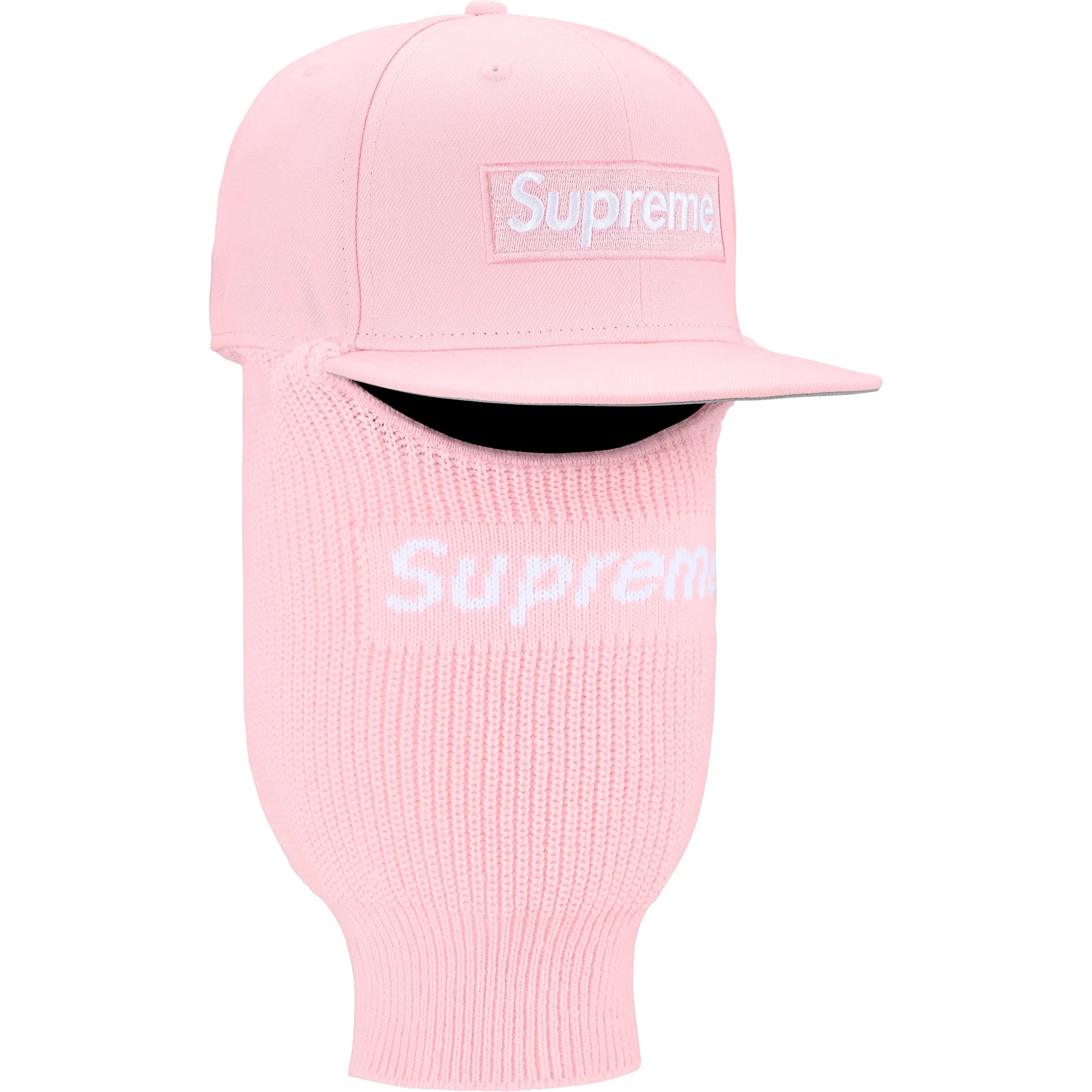 Supreme Box Logo New Era + Balaclava (FW25) - Light Pink - $88