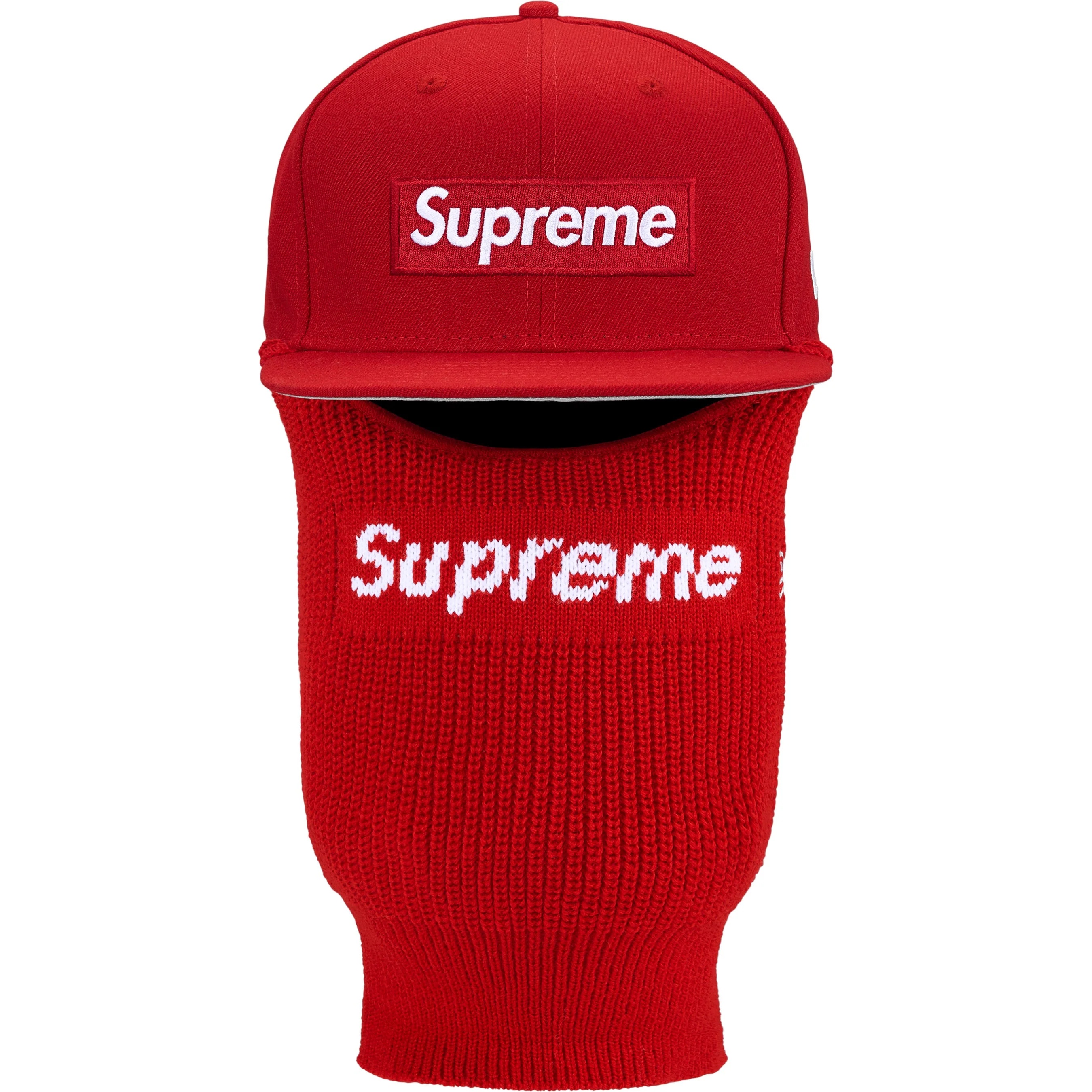 Supreme Box Logo New Era + Balaclava (FW25) - Red - $88