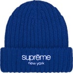 Supreme Chunky Rib Classic Logo Beanie (FW25) - Royal