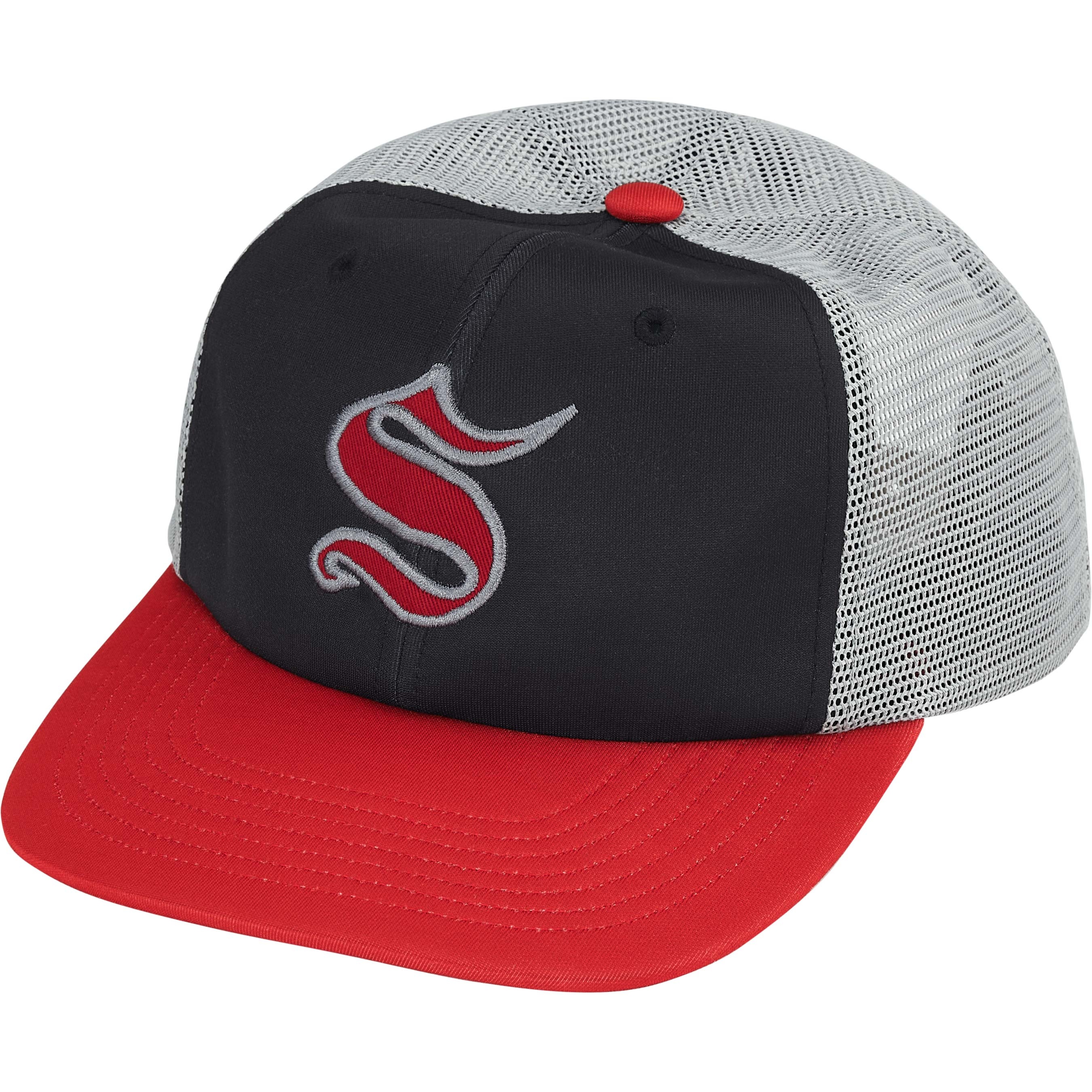 Supreme Contrast S Mesh Back 6-Panel (FW25) - Grey - $48