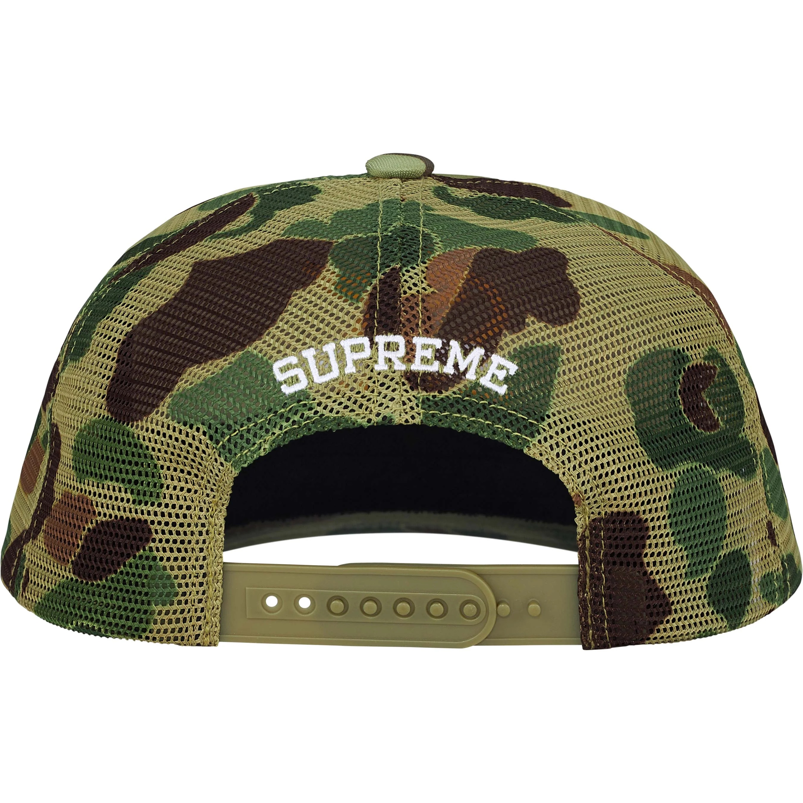 Supreme Contrast S Mesh Back 6-Panel (FW25) - Olive Camo - $48