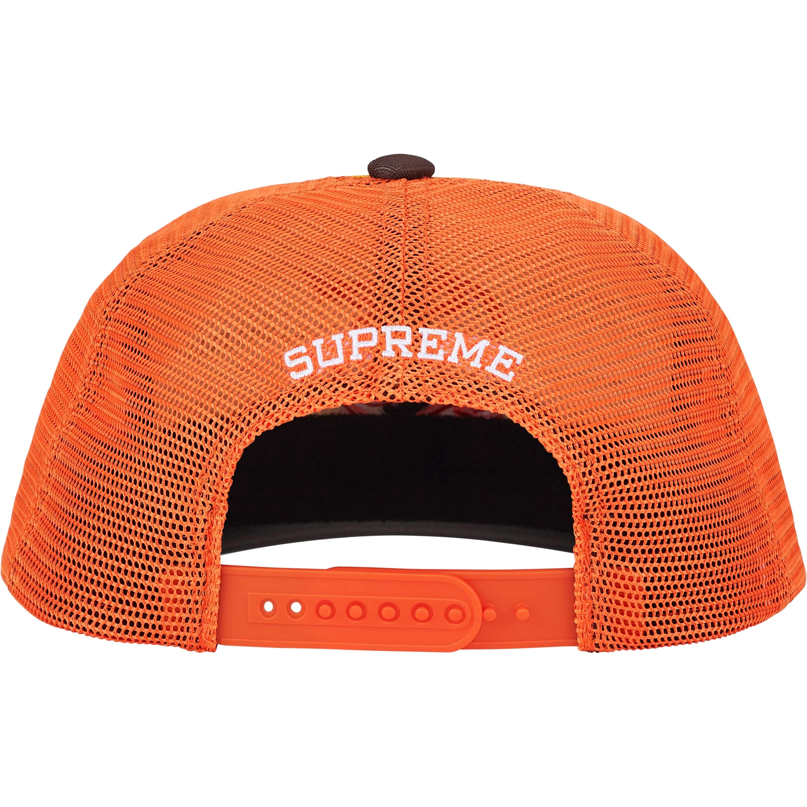 Supreme Contrast S Mesh Back 6-Panel (FW25) - Orange - $48