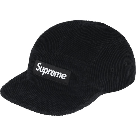 Supreme Corduroy Camp Cap - Black